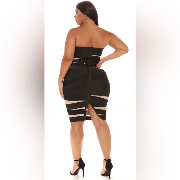 Elegant Black Strapless Dress - Picture 4 of 6